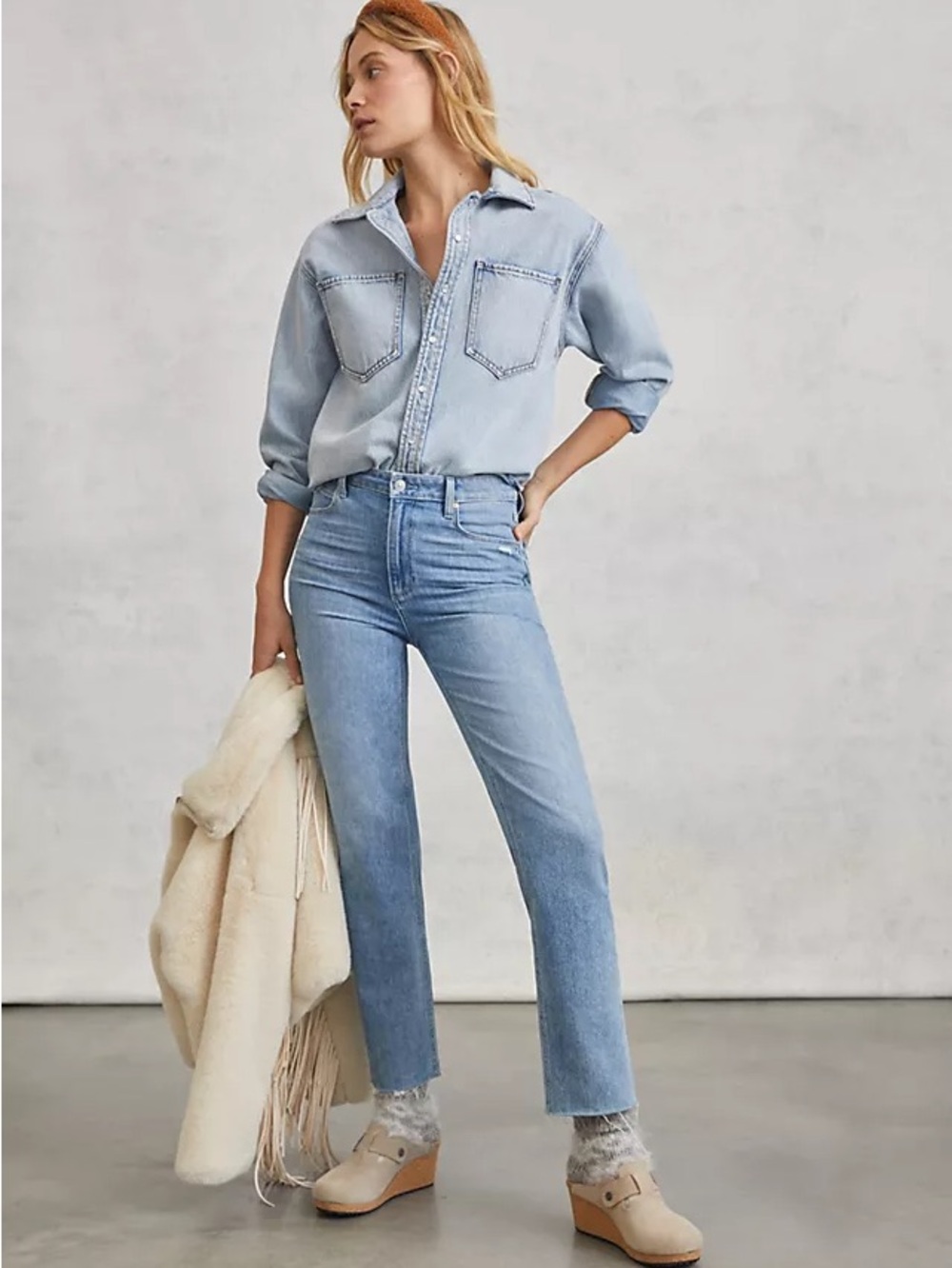 PAIGE Sarah Slim jeans - mid wash denim